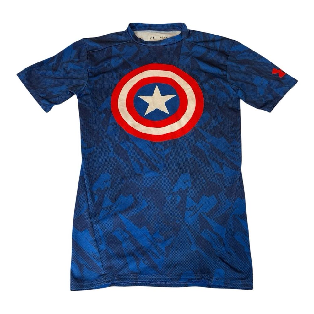Under Armour Marvel Captain America Alter Ego HeatGear Compression Shirt Men’s M